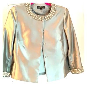 Tahari Luxe Seafoam Green Suit